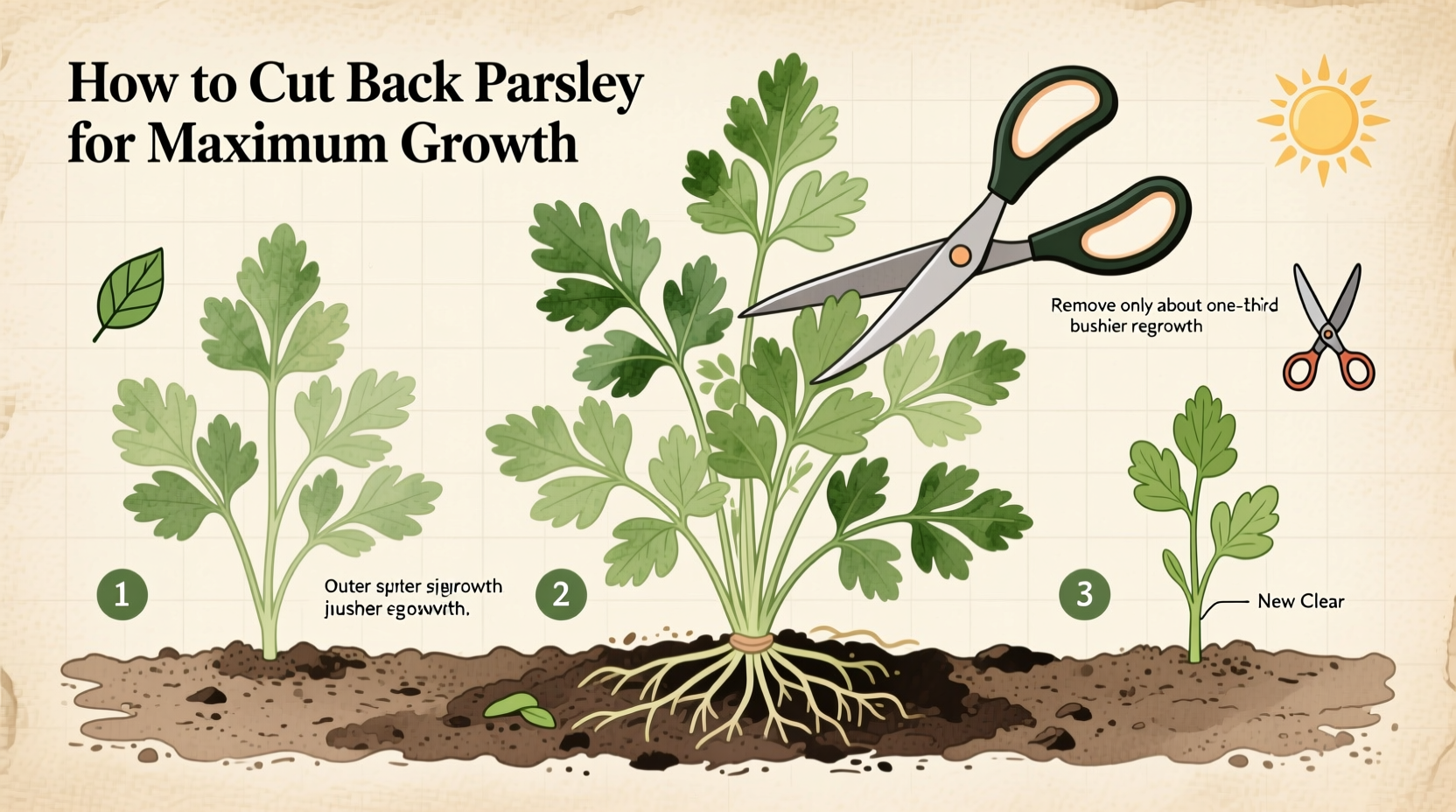 how to cut back parsley
