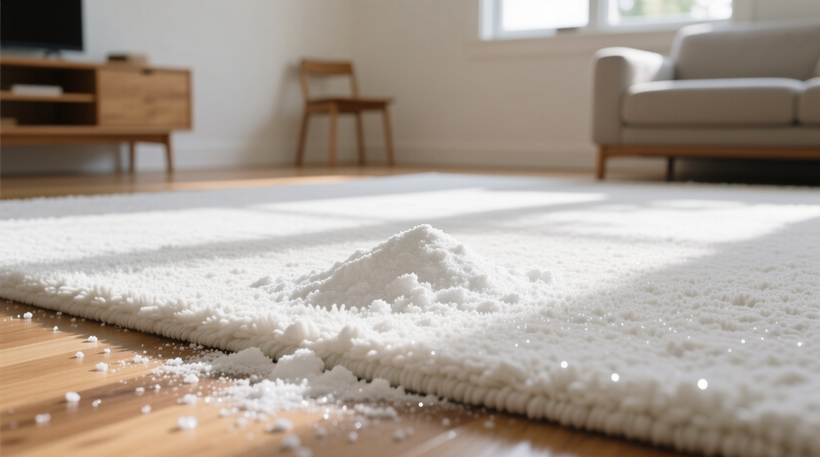 clean carpet with baking soda
