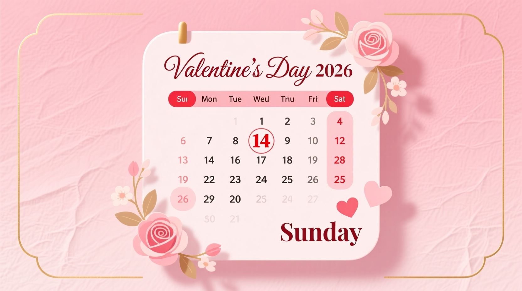 is valentines day on a sunday