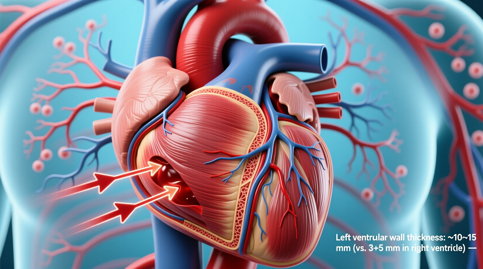 left ventricle thickness why its thicker than the right