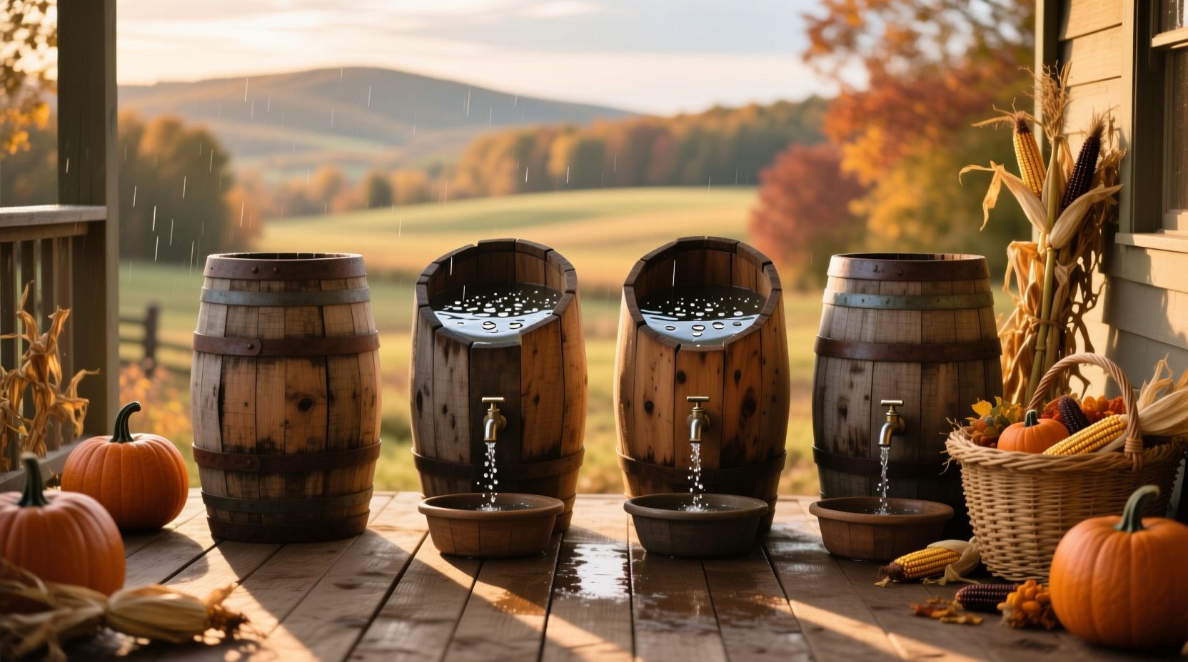 harvest rain these four homemade rain barrels