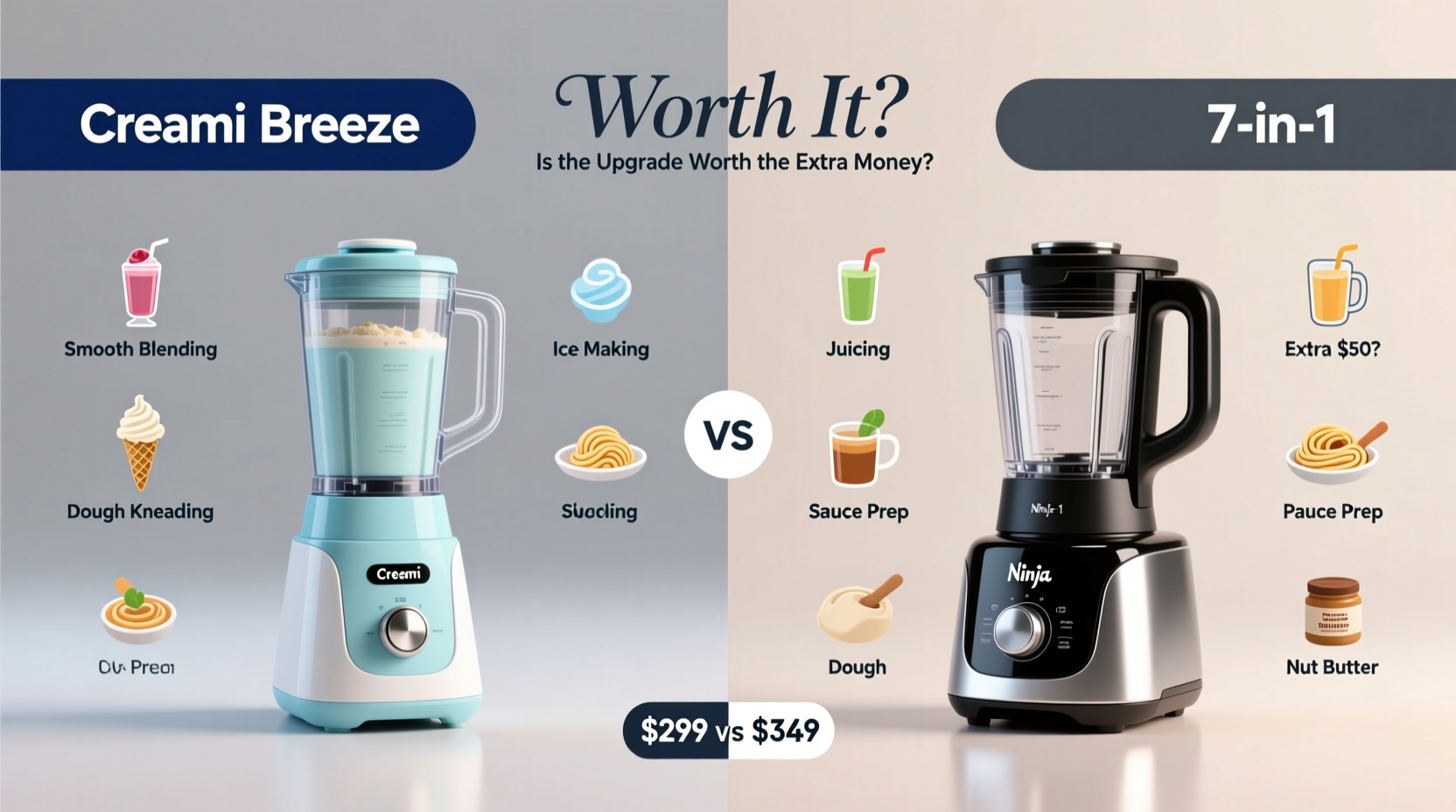 ninja creami breeze vs 7 in 1 is the upgrade worth the extra money