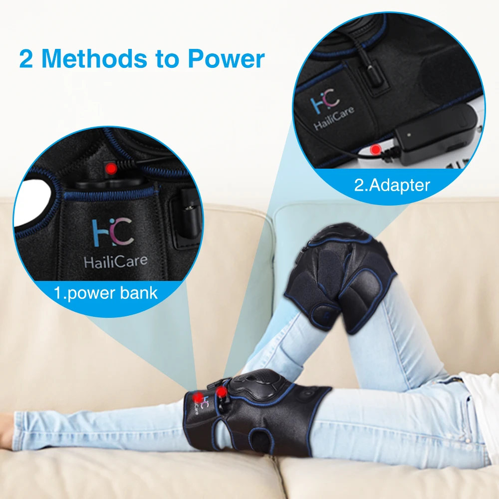 Hailicare  Physiotherapy Knee Arthritis Elbow Pain Rheumatism Vibration  Infrared Heated Therapy  Knee Massager