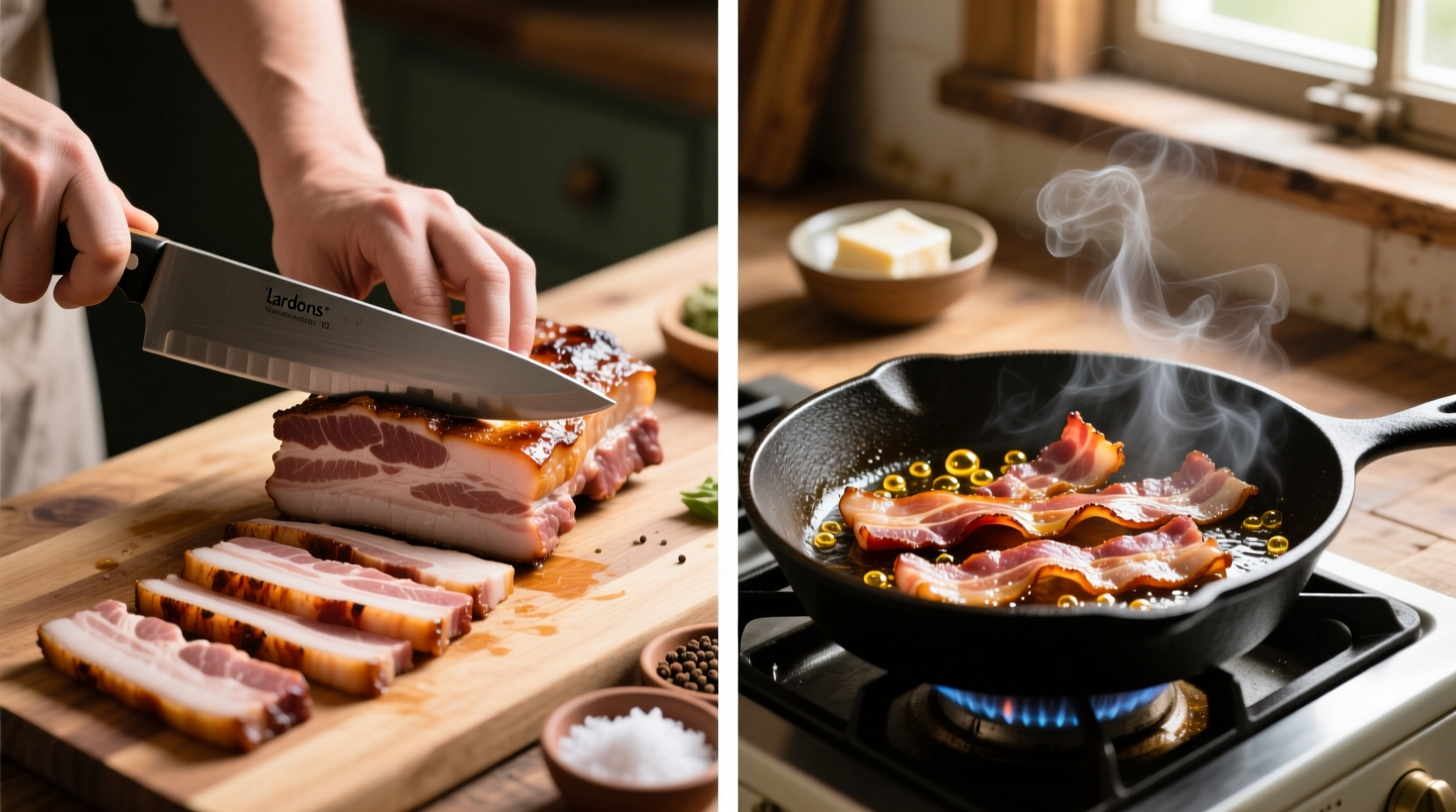 how to make lardons recipe