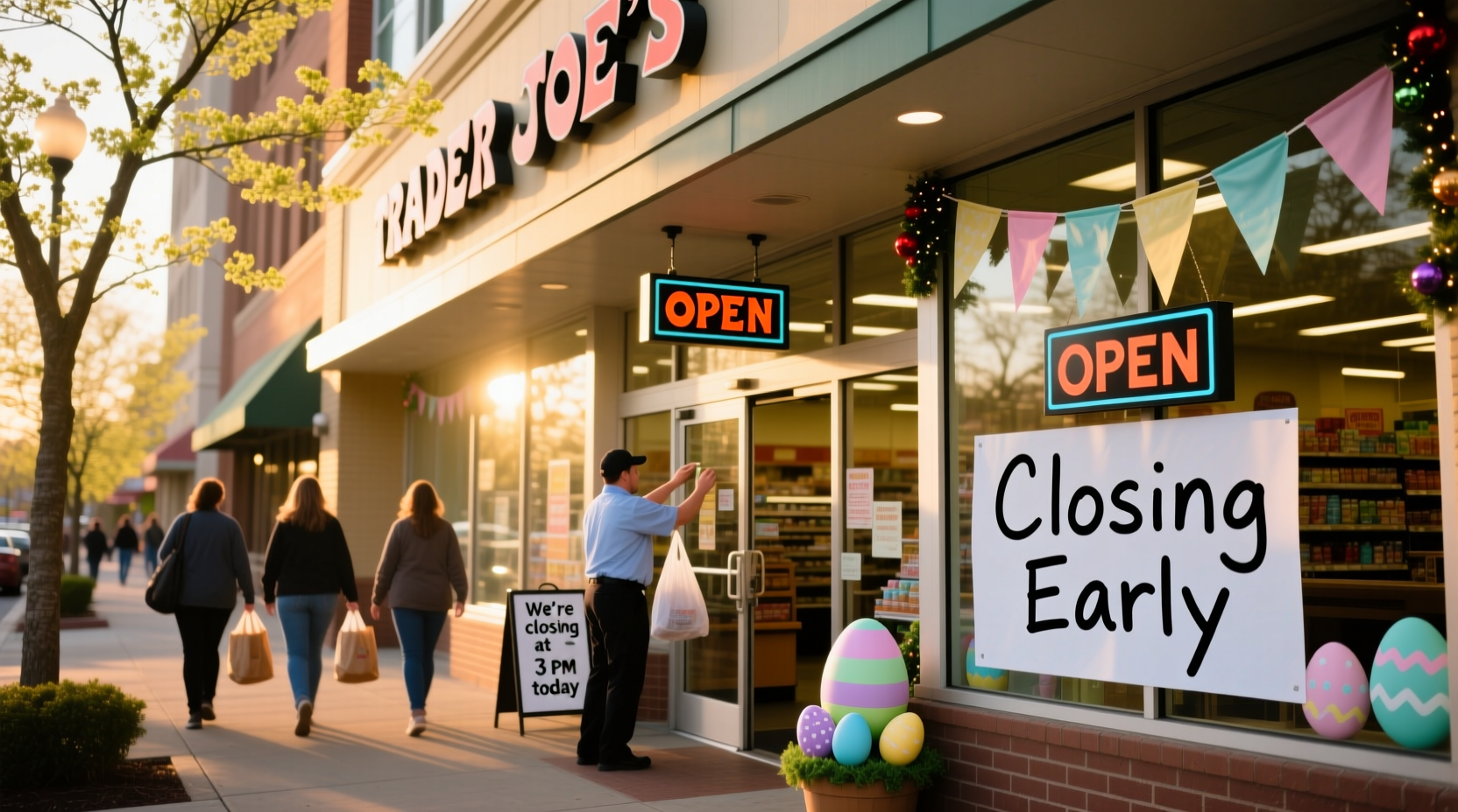 does trader joes close early on easter