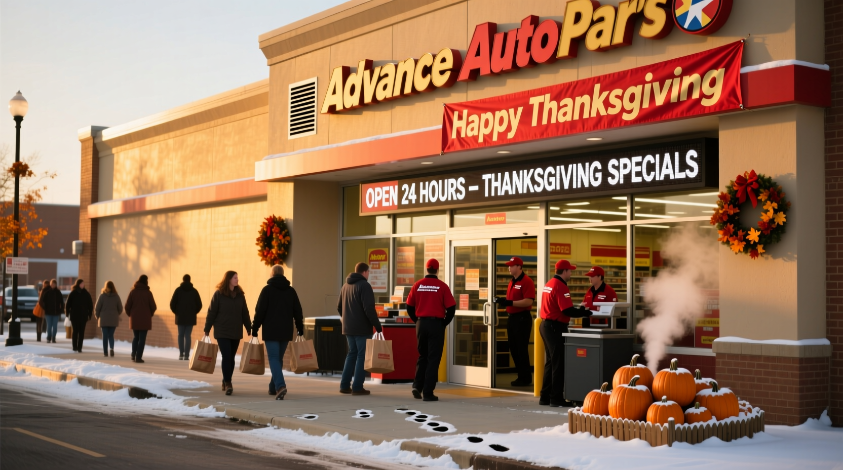 is advance auto parts open on thanksgiving