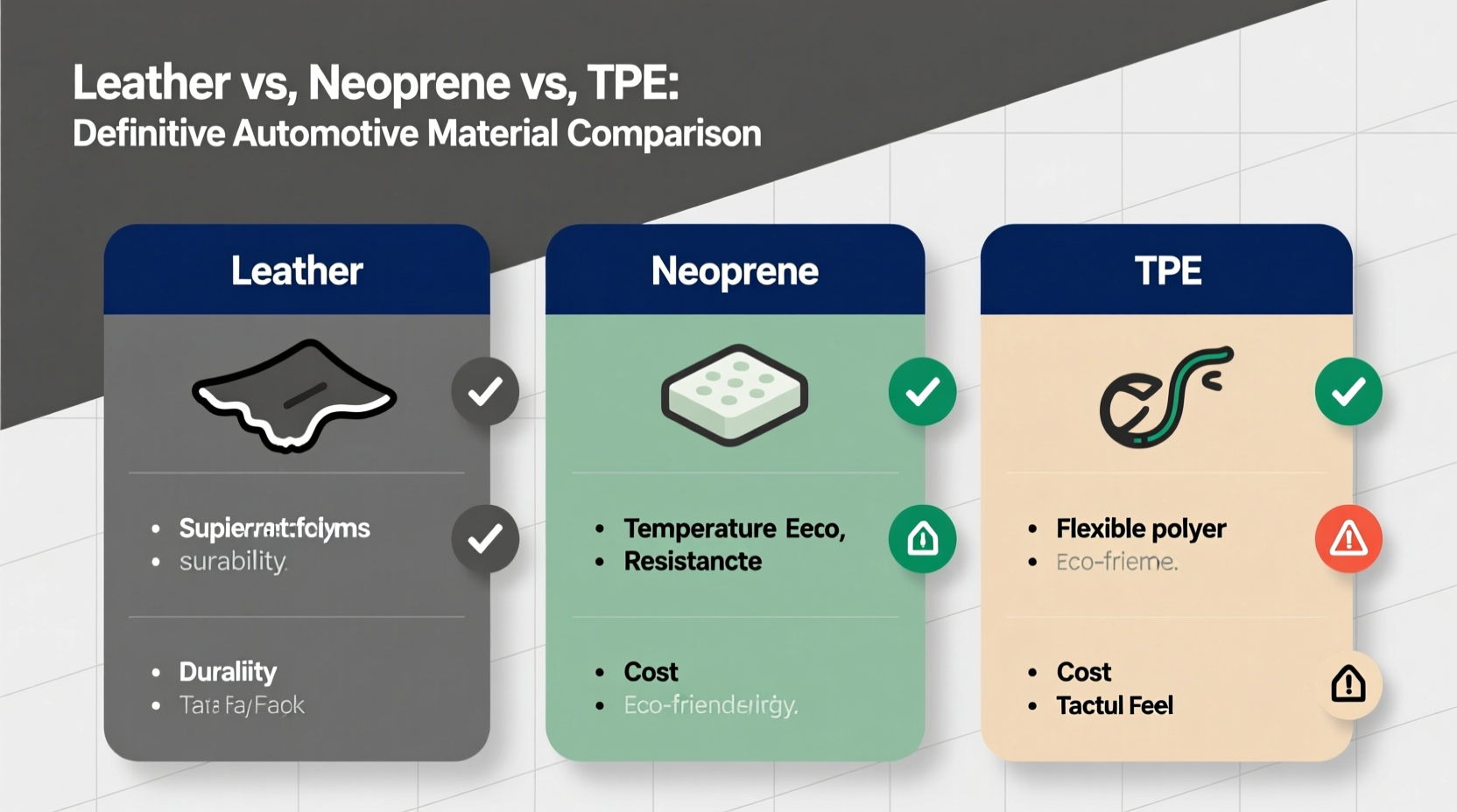 leather neoprene tpe comparison