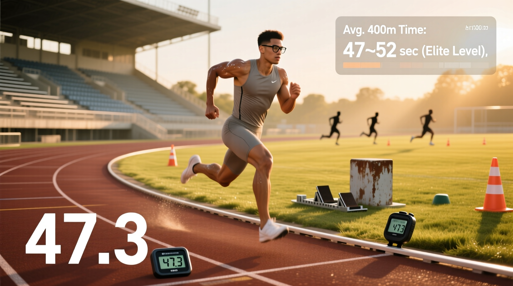 average 400m run time what’s good by age fitness level