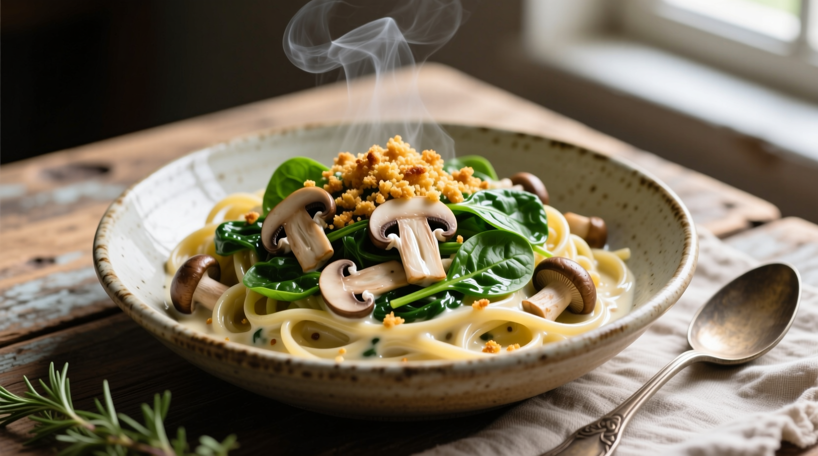 Mushroom Spinach Pasta: Creamy 20-Minute Recipe