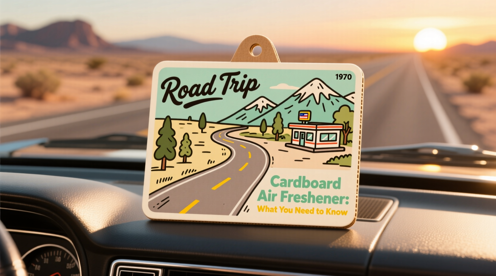 road trip cardboard air freshener