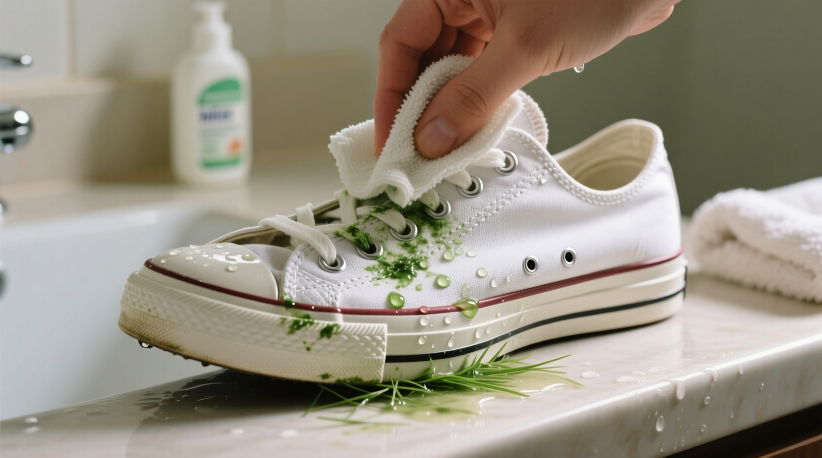 how to get grass stains out of shoes