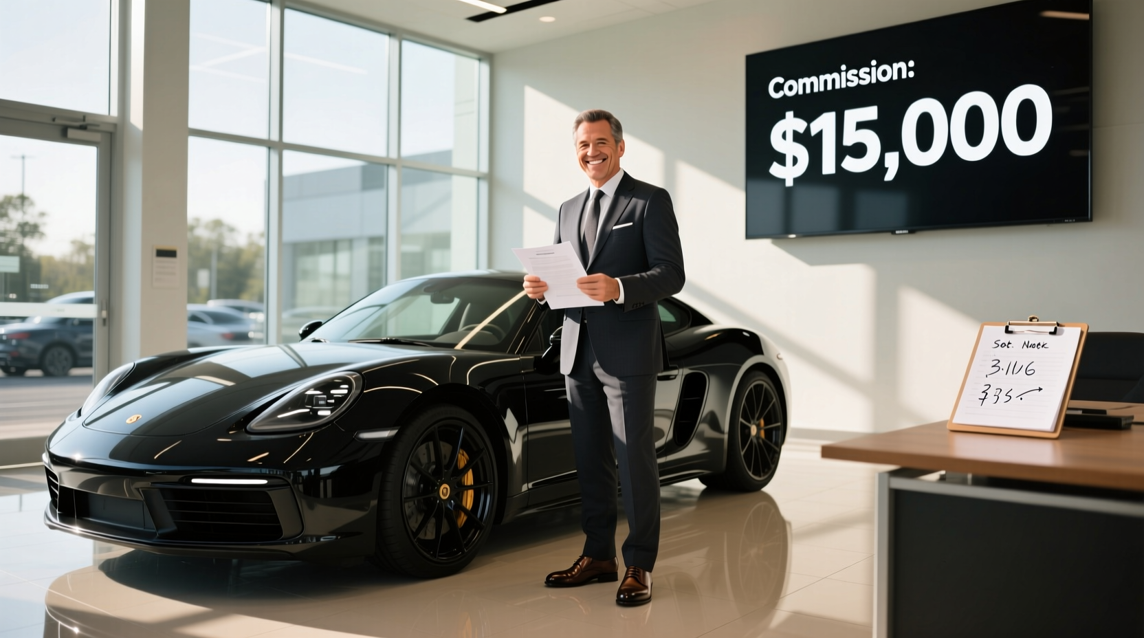 how much do car salesmen make in commission