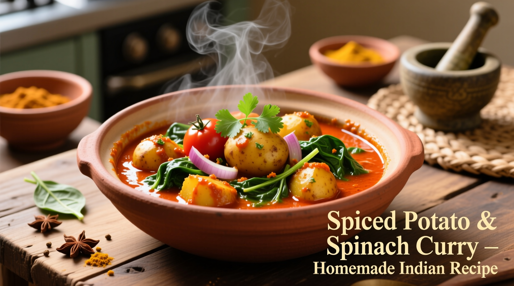 Perfect Curried Potato Spinach Recipe in 30 Minutes