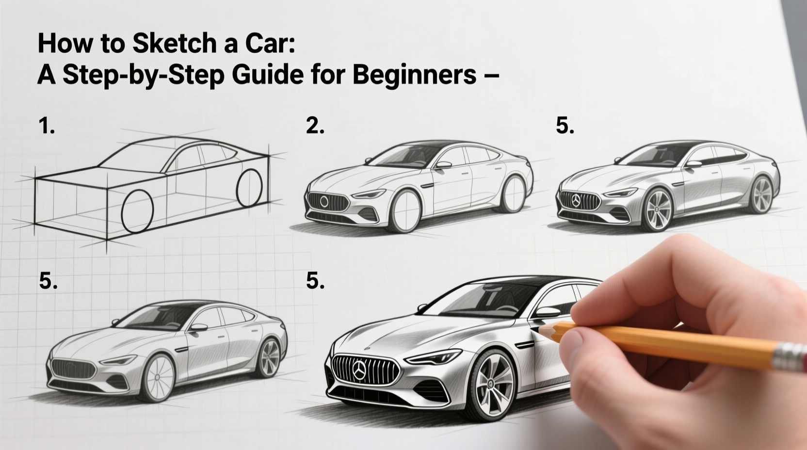 how sketch a car