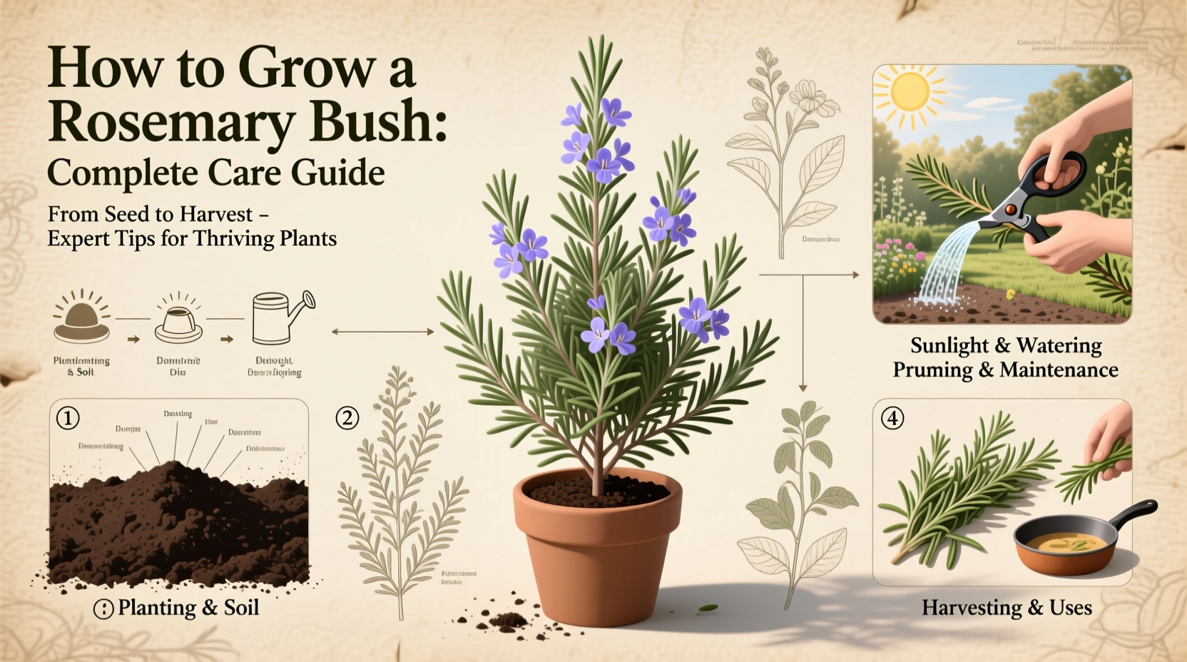 how to grow a rosemary bush