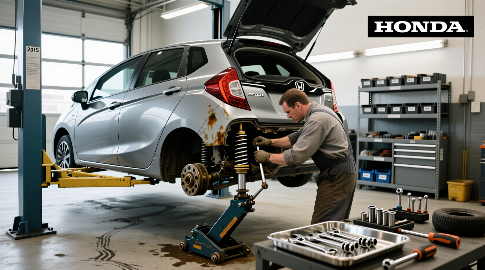 2015 honda fit rear shock replacement guide