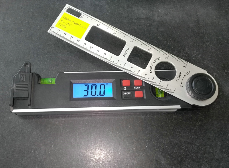 10 "铝制 lcd 数字测斜仪专业校准角度量角器测角器迷你数字量角器