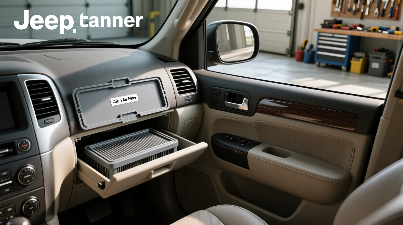 2007 Jeep Commander cabin air filter location behind glove box