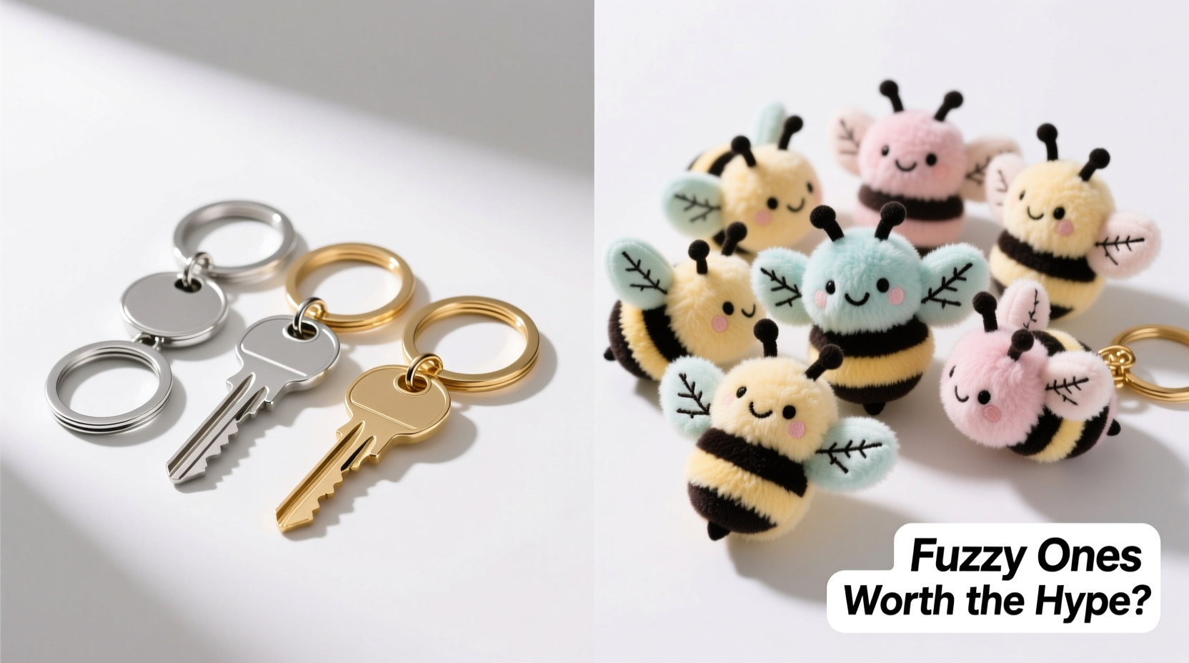 bee plush keychains vs regular keychains are the fuzzy ones worth the hype