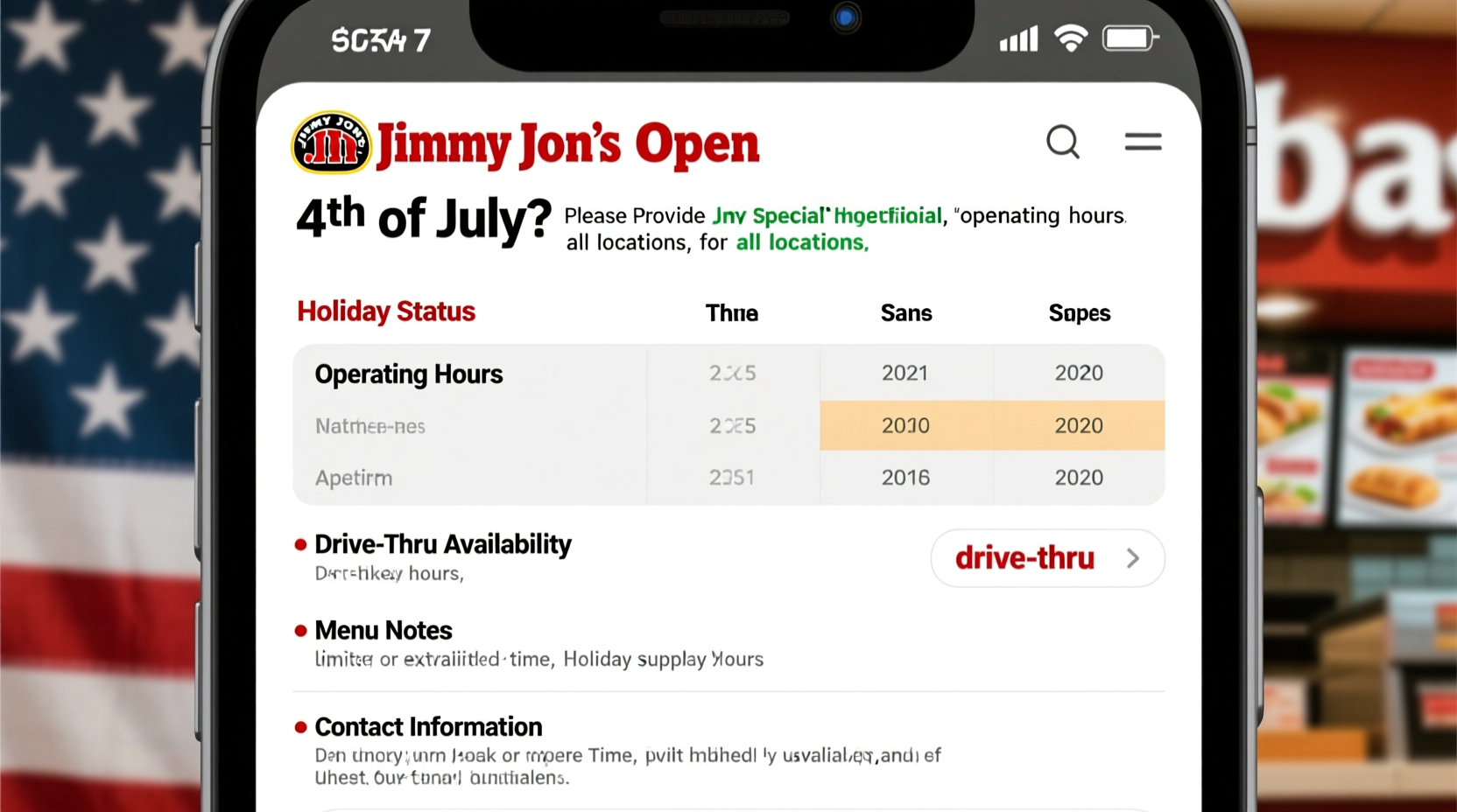 is jimmy johns open on 4th of july