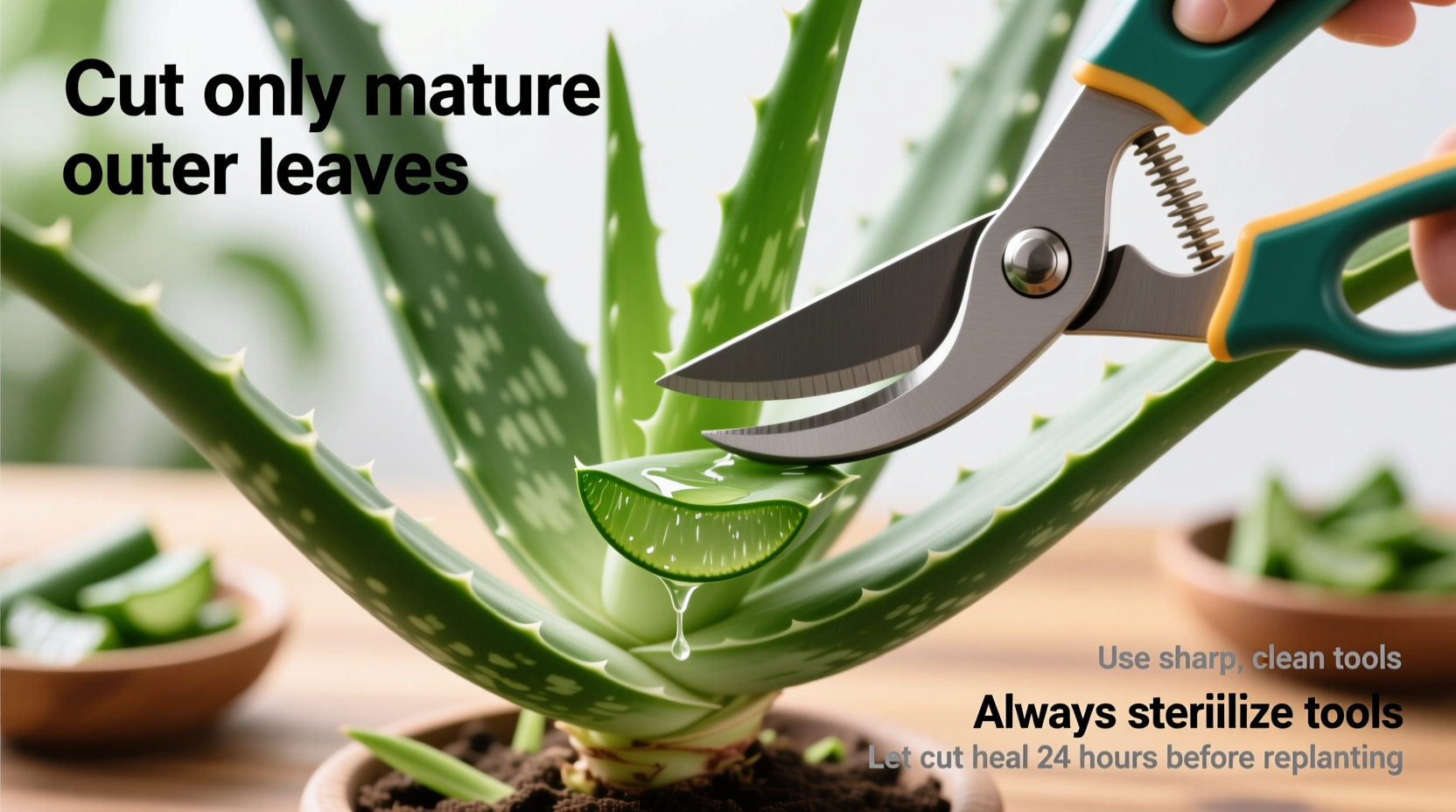 how to cut an aloe vera plant