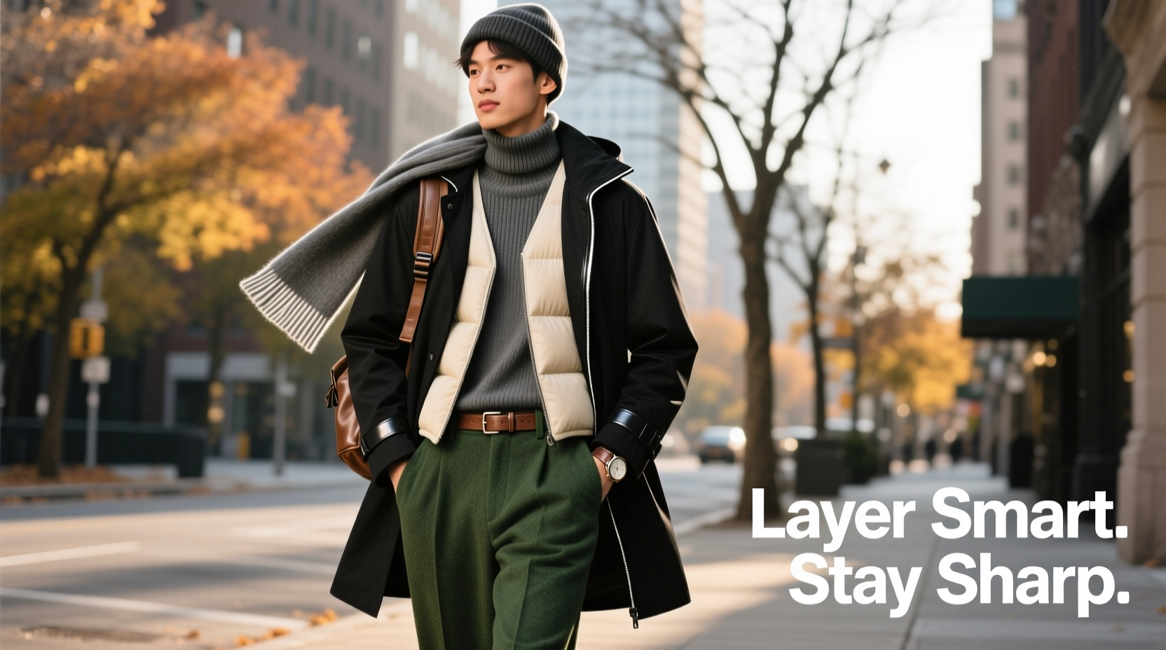 how to style and layer your windbreaker for a smooth shift from autumn to winter