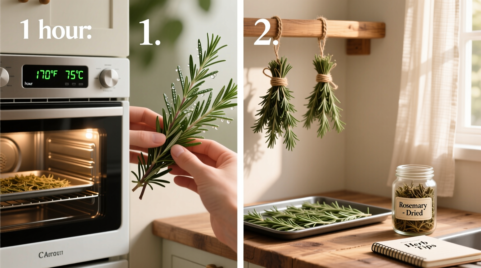how do you dry fresh rosemary