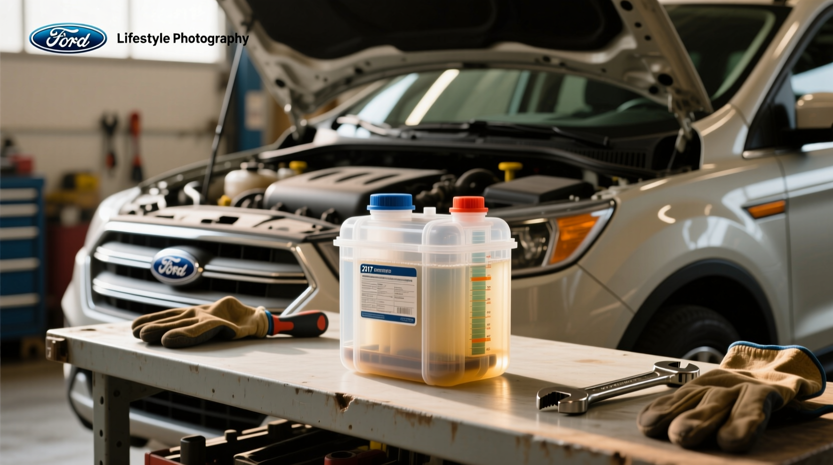 2017 ford escape coolant reservoir guide