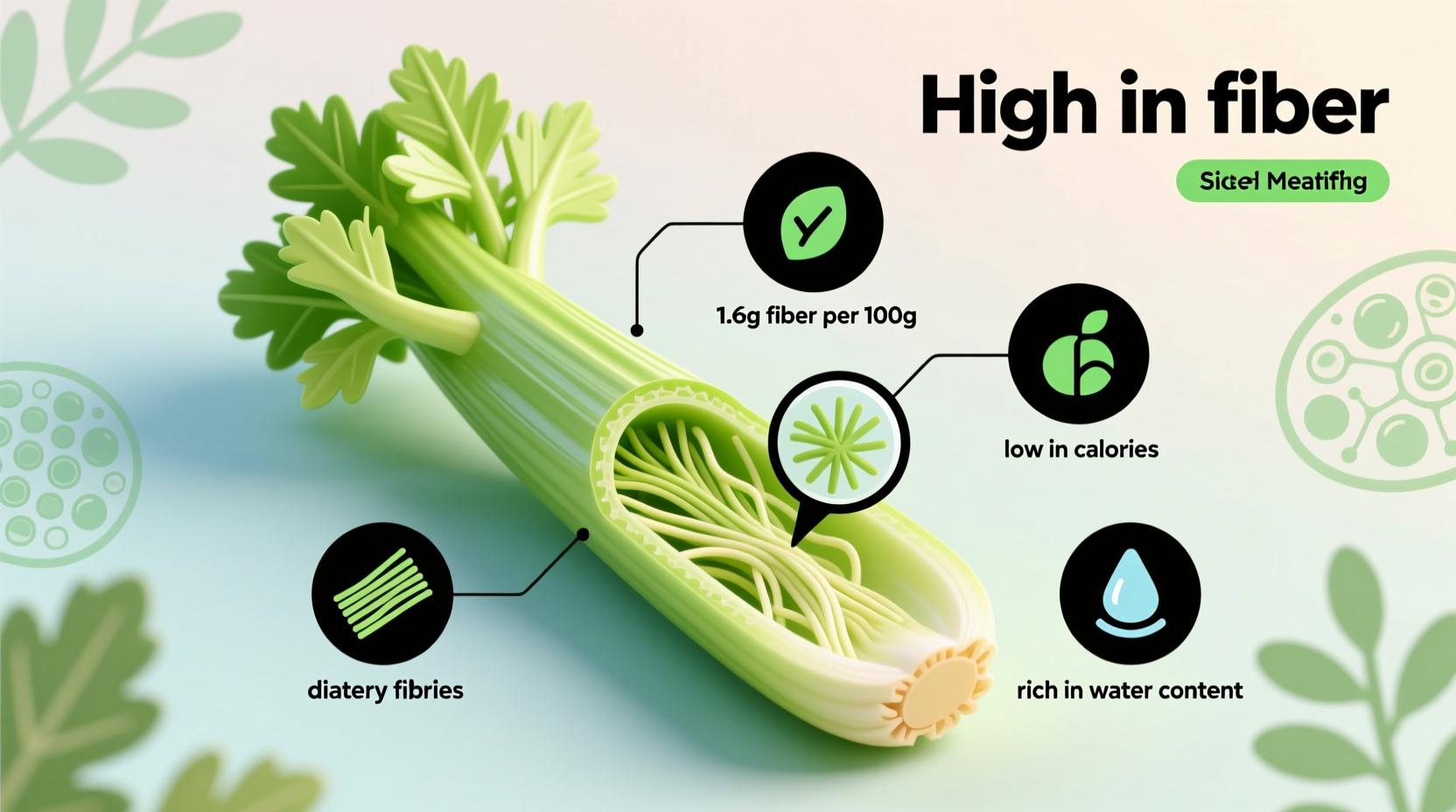 is celery high in fiber
