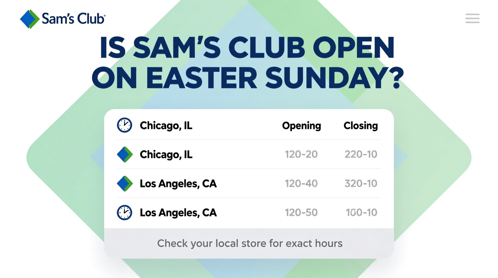 Is Sam's Club Open on Easter Sunday? Hours & Info