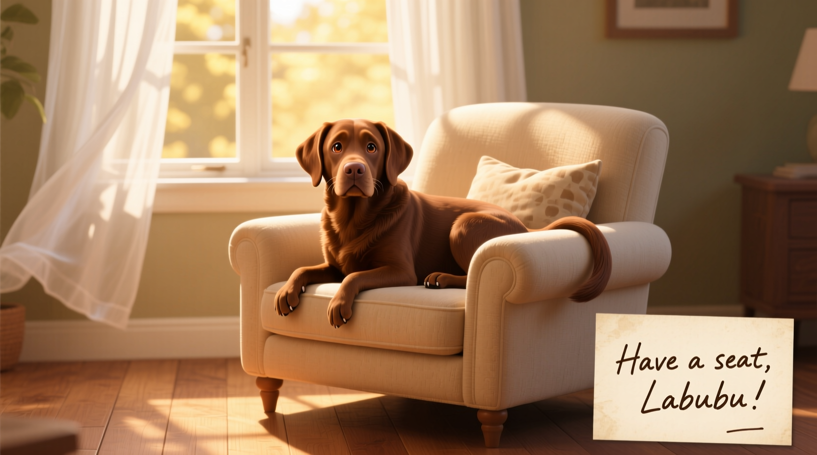 have a seat brown labubu
