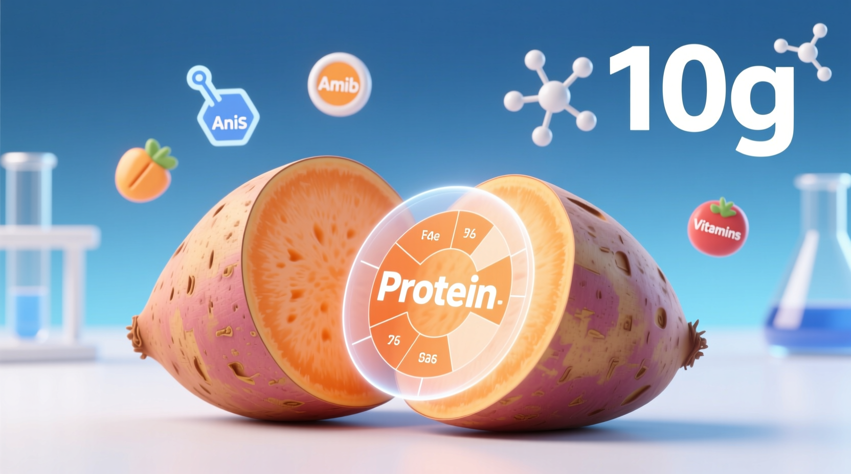 how much protein in sweet potato