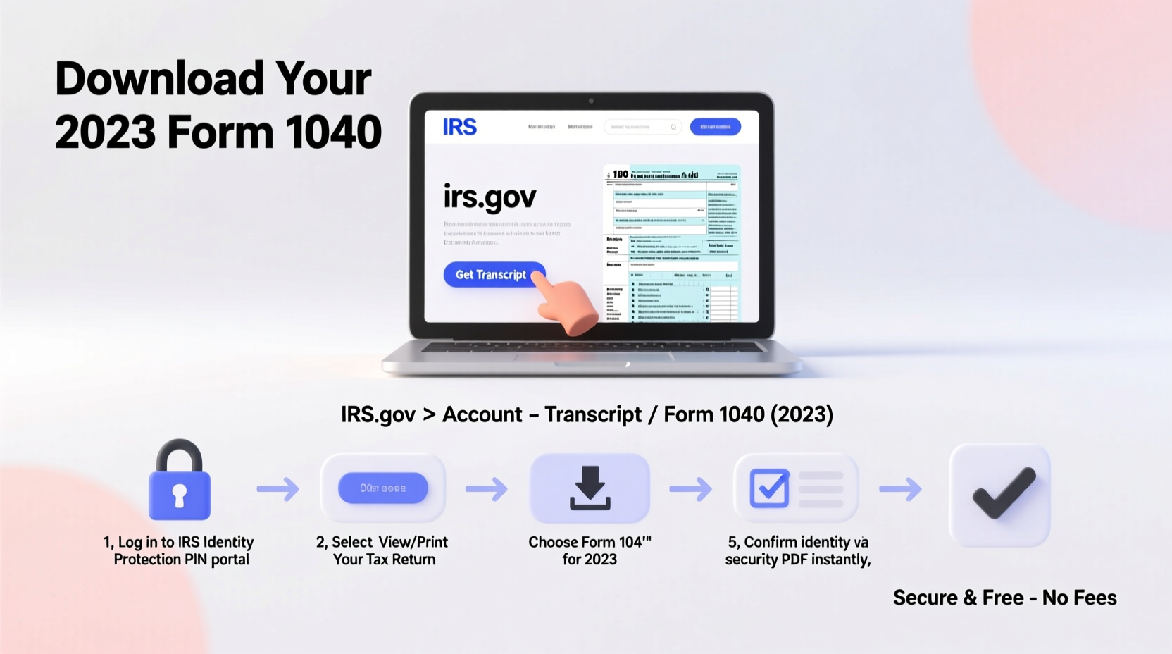 how to easily access and download your 2023 irs form 1040 tax return
