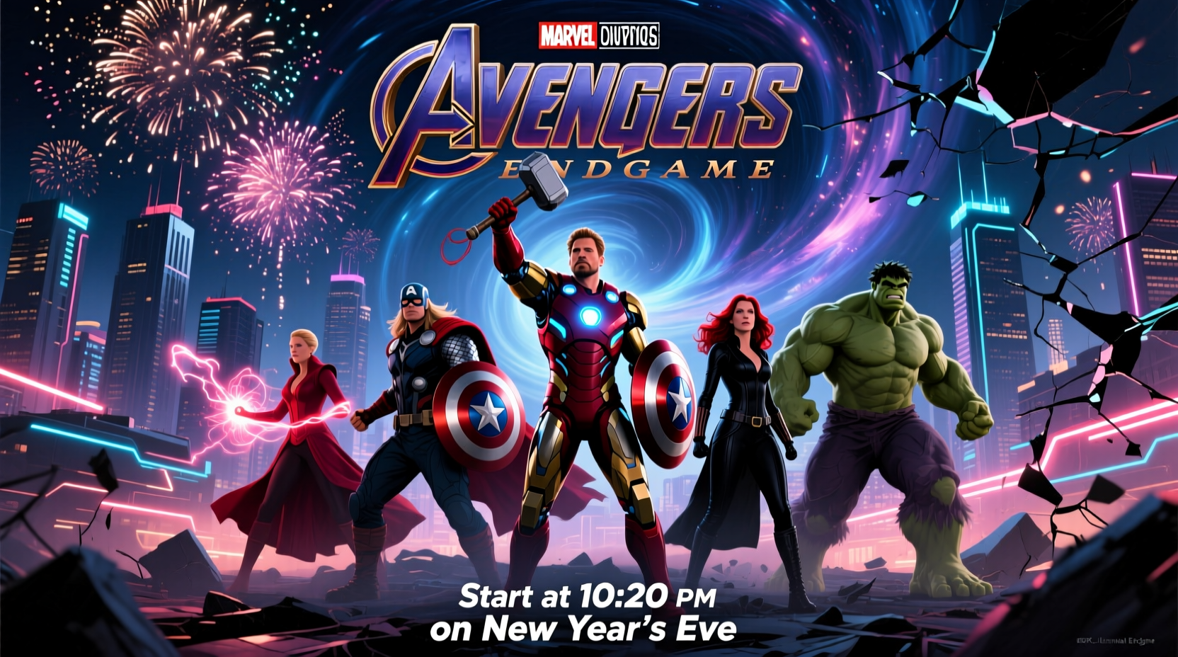 when to start avengers endgame for new year