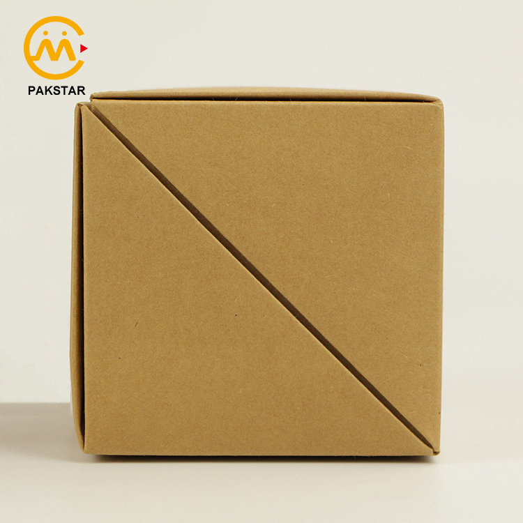 Custom print recycled bottle jar gift packaging rigid Kraft paper box for candle