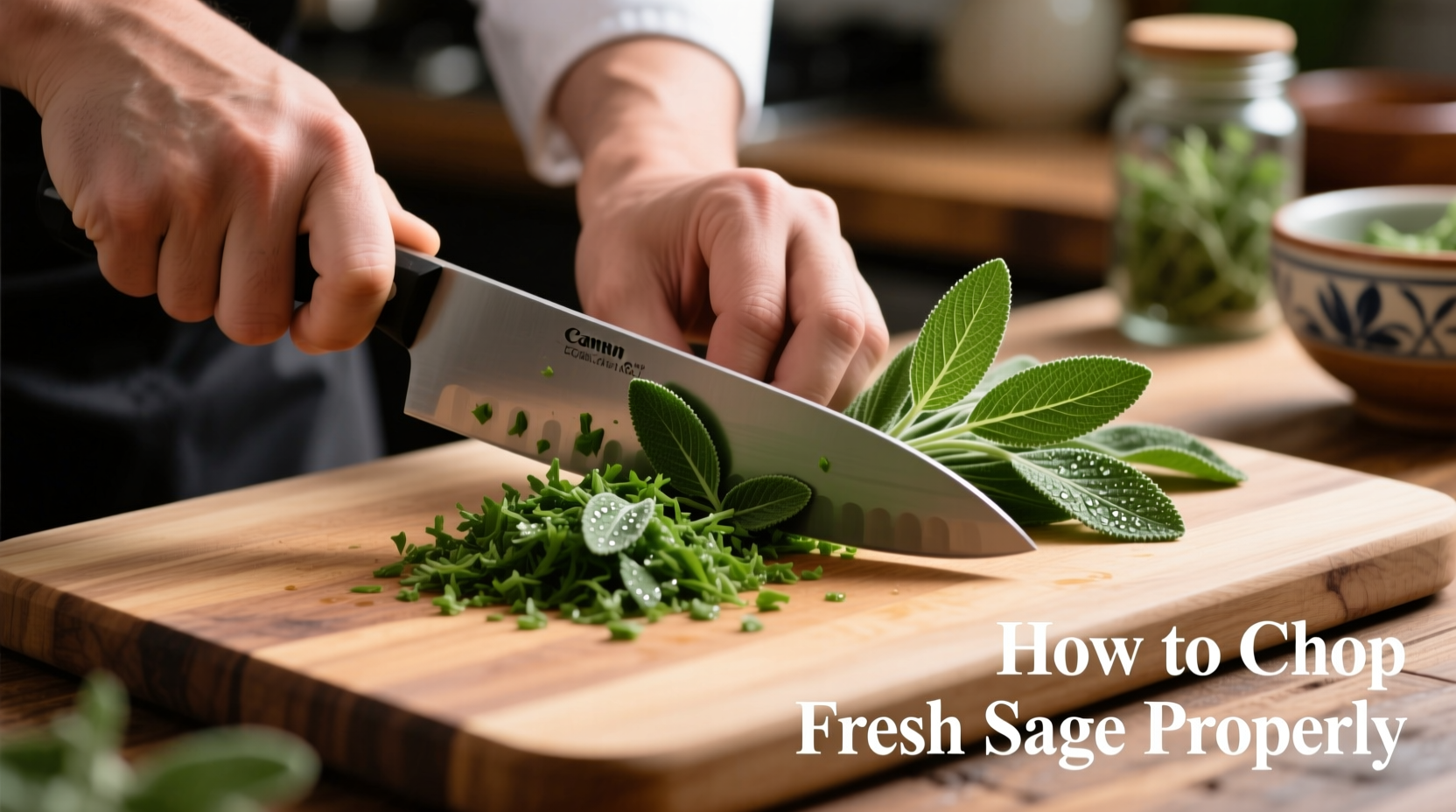 how to chop fresh sage