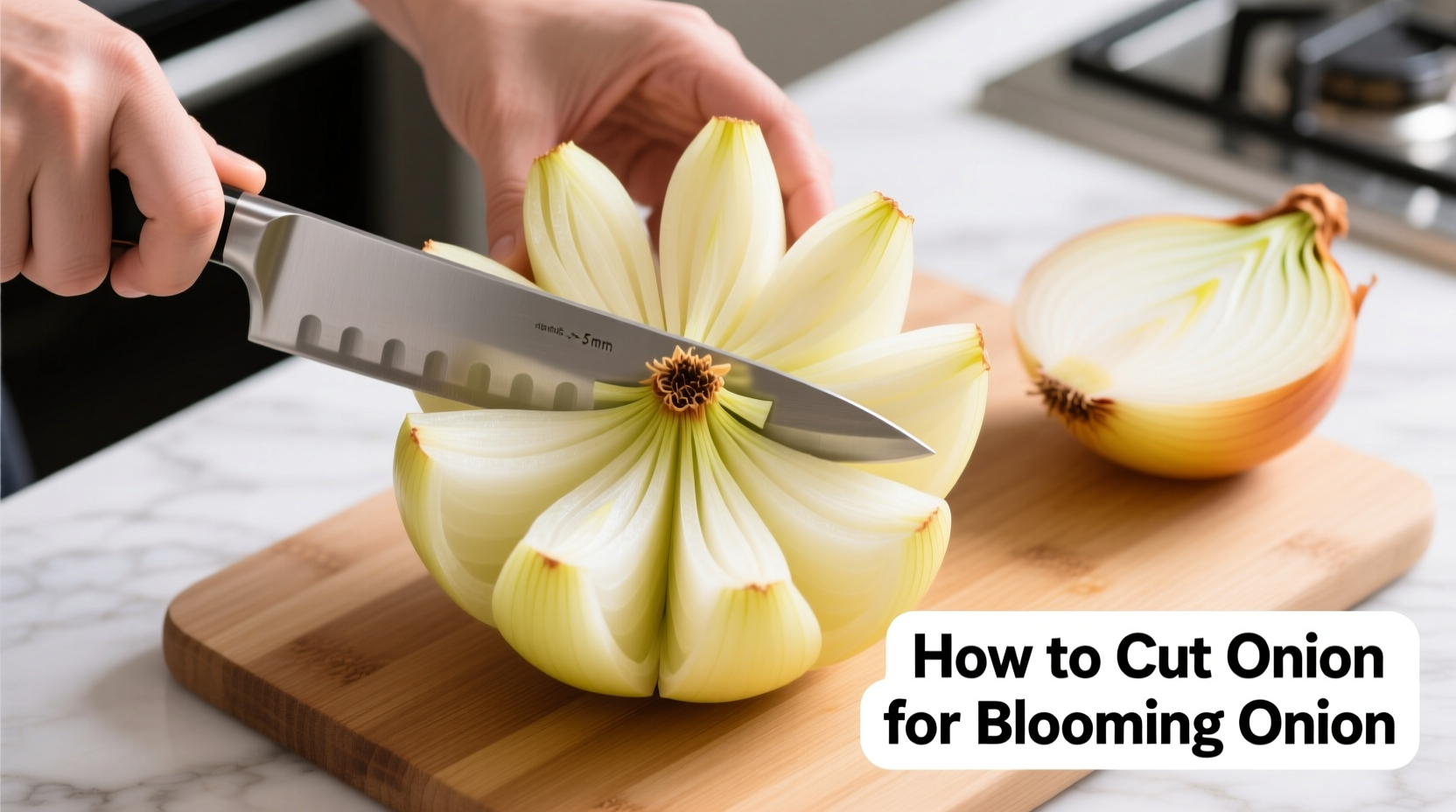 how to cut onion for blooming onion