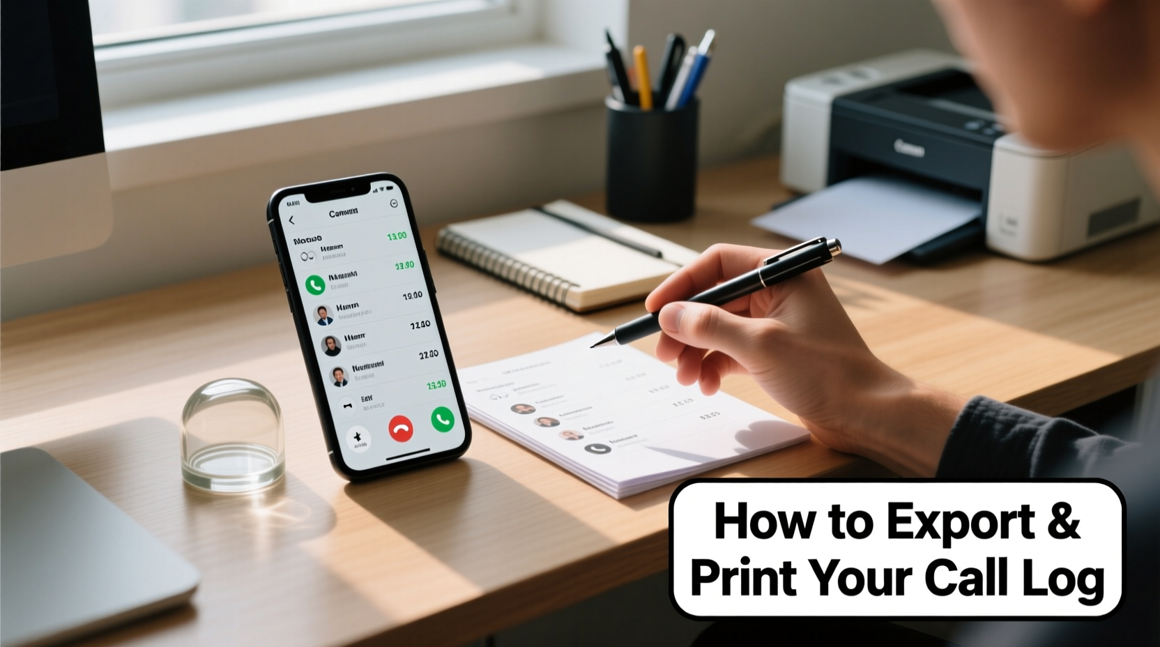 how to easily export and print your cell phone call log for record keeping