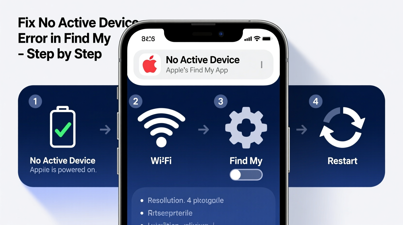 fixing no active device error in find my on iphone