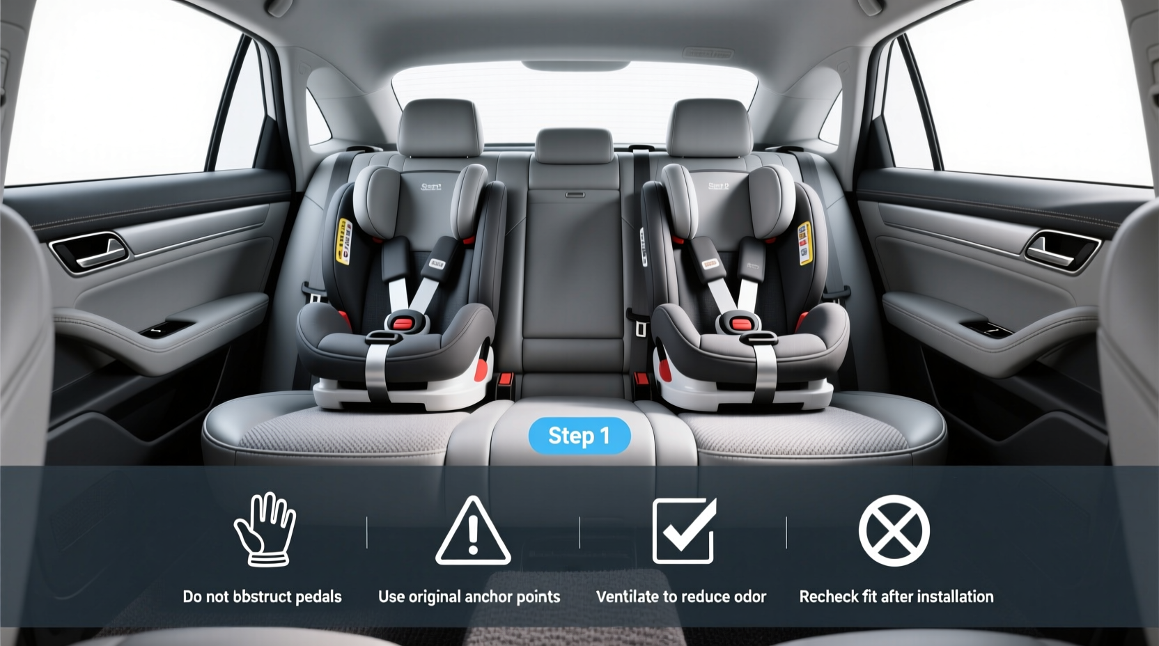 best car for 2 car seats and a booster