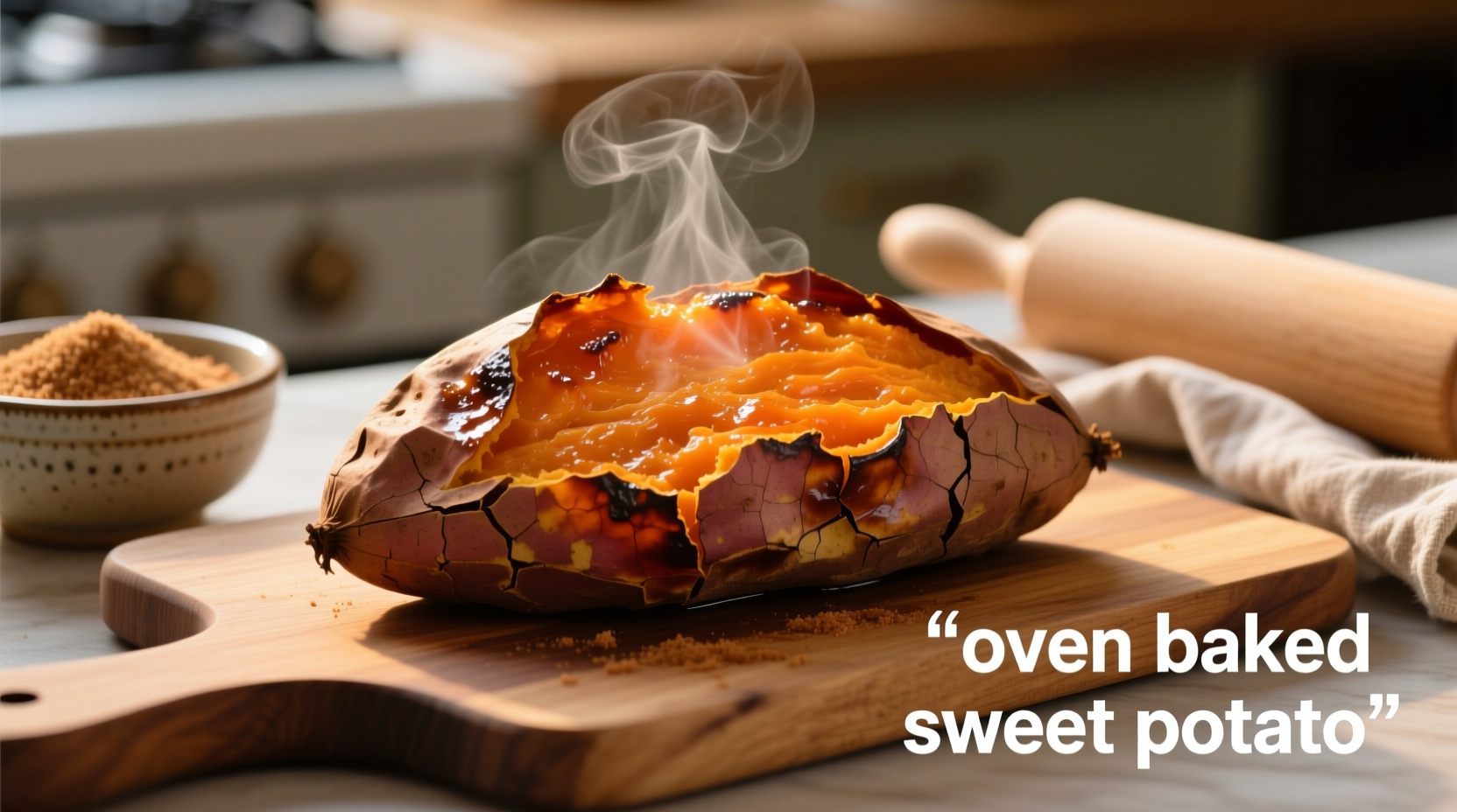 oven baked sweet potato