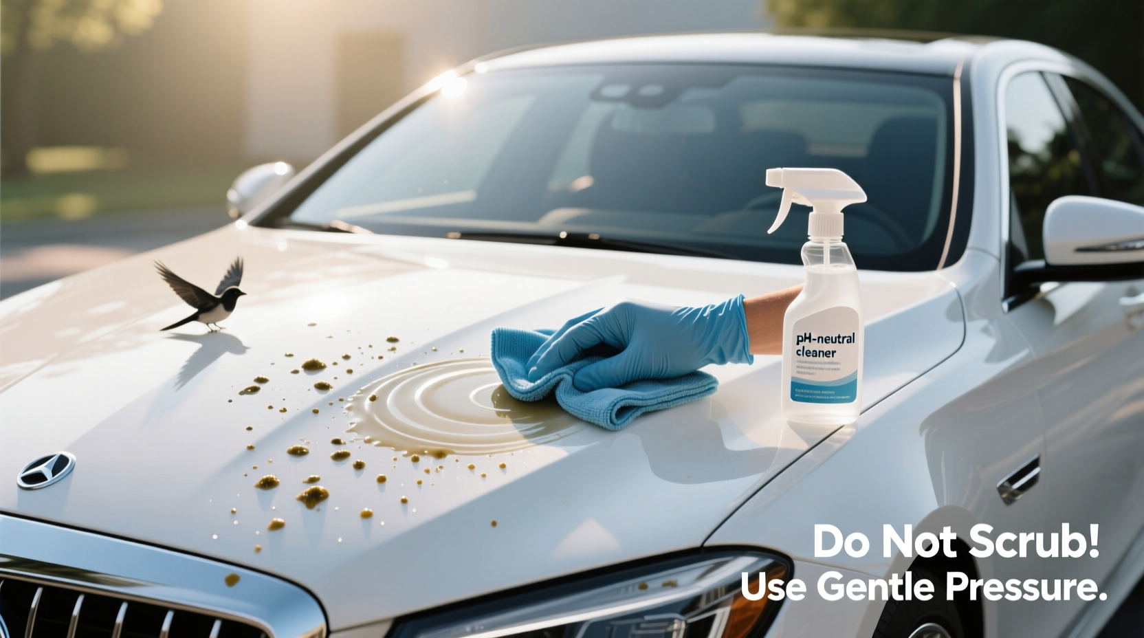 how do you get bird poop off a car