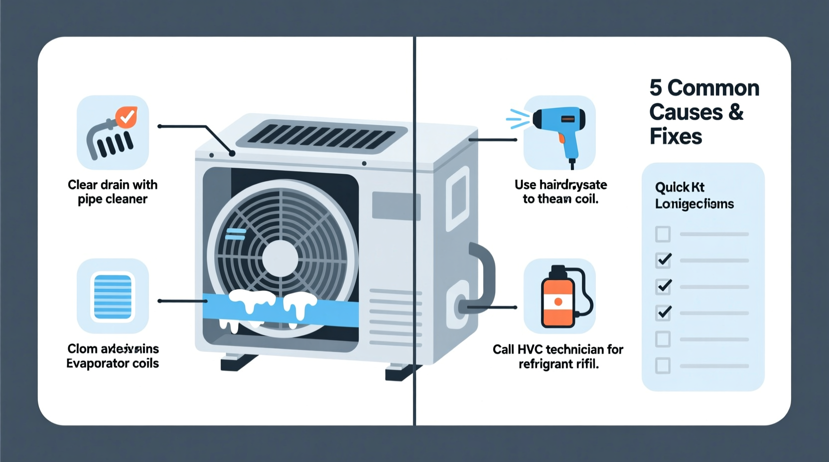 air conditioner leaking common causes quick fixes