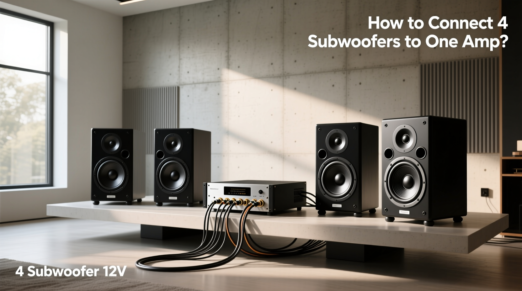 How to Connect 4 Subwoofers to One Amp – Complete Guide