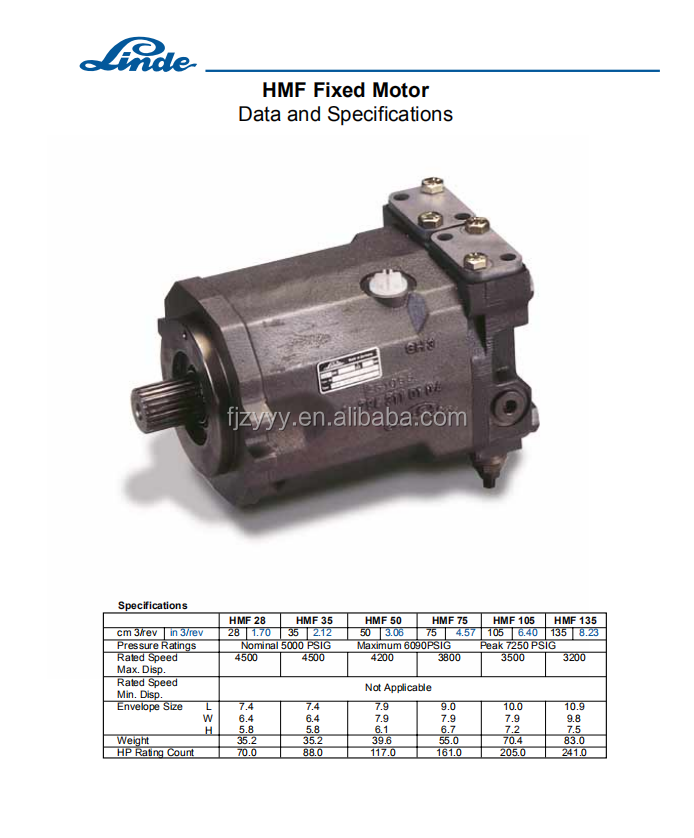 Linde HMF50-02 2601 H2X292B00165 Hydraulic Pump - High Pressure