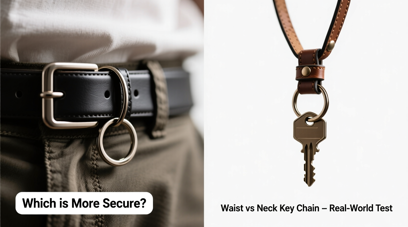 waist key chain vs neck key chain is one actually more secure