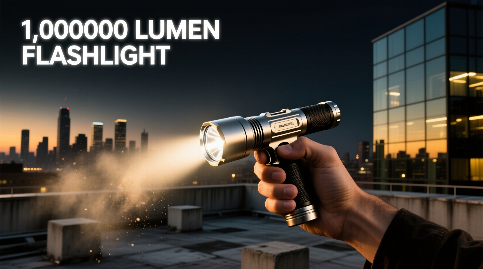 1000000 lumen flashlight reality check