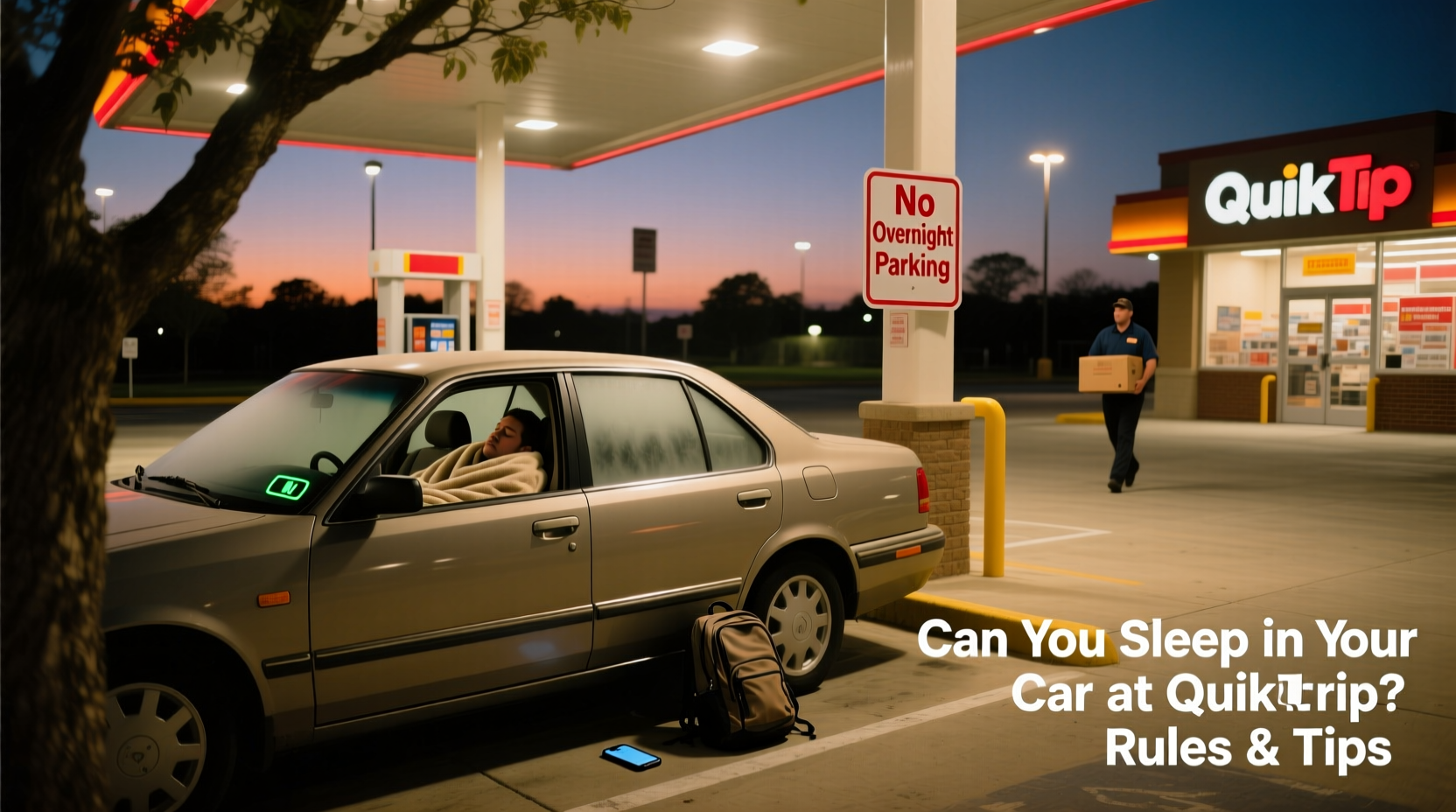 can i sleep in my car at quiktrip
