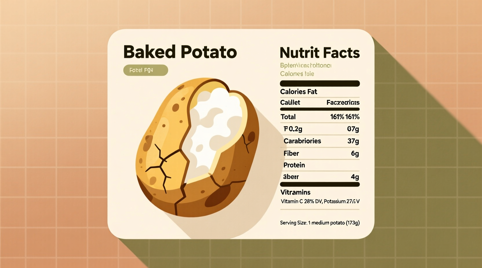 nutrition facts potato