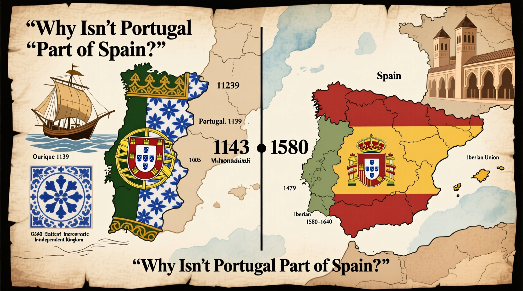 why isnt portugal part of spain history key differences